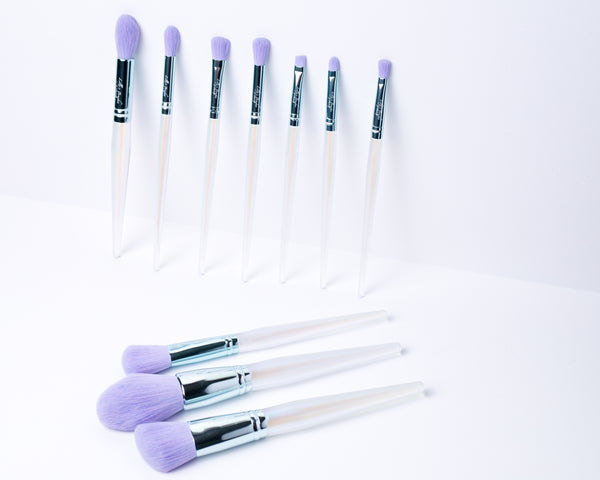 Lavender Glitter- 10 Piece Brush Set